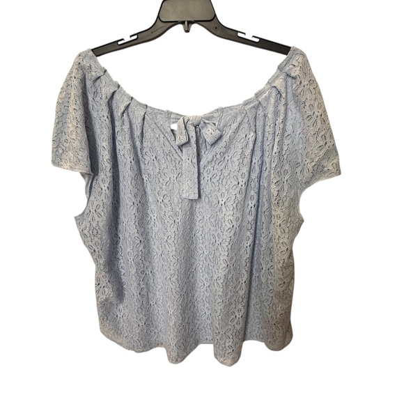 LC Lauren Conrad Light Blue Lace Tunic - Picture 15 of 16